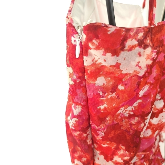 White House Black Market Formal Layered Ruffle Strap/less Dress - Picture 4 of 12